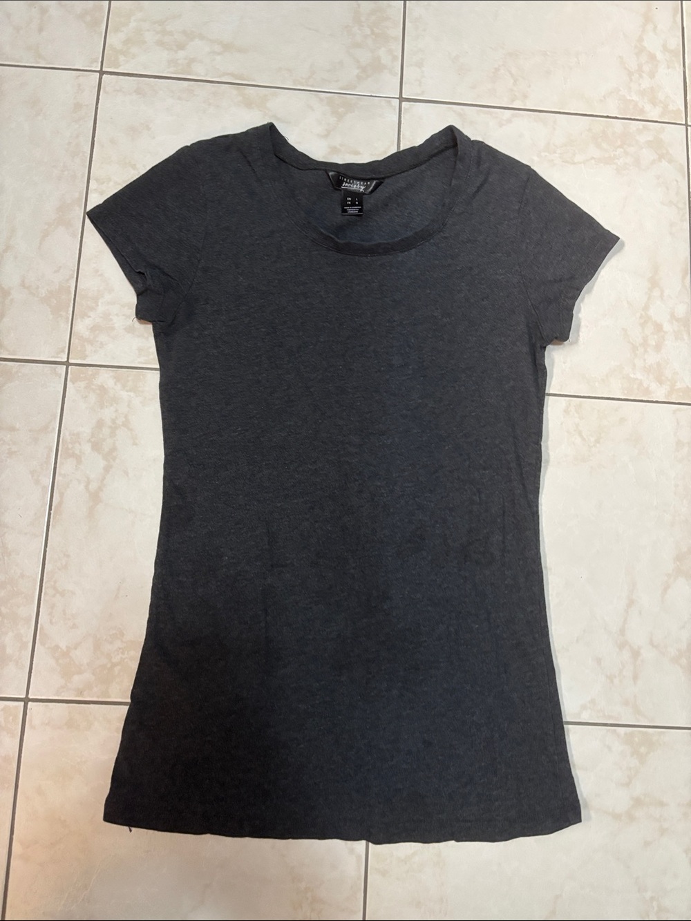 Streetwear Society Basic Crew Neck Tee - Charcoal Gray Size Large